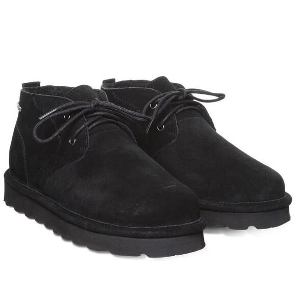 Bearpaw Womens Boot Size 10 Black Suede SKYE Chukka Sheepskin Lined Ankle Winter - Picture 1 of 7